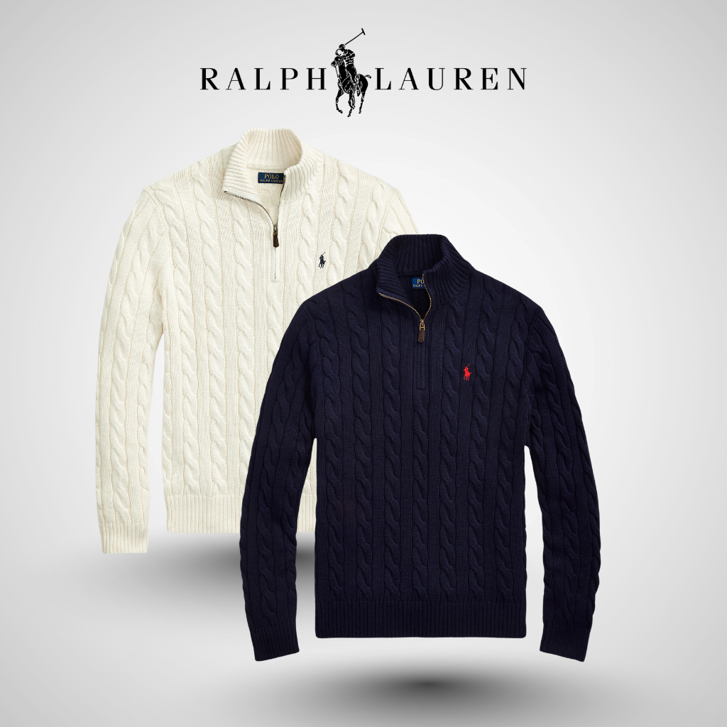 RL™ Cable-Knit Cotton Quarter-Zip Sweater