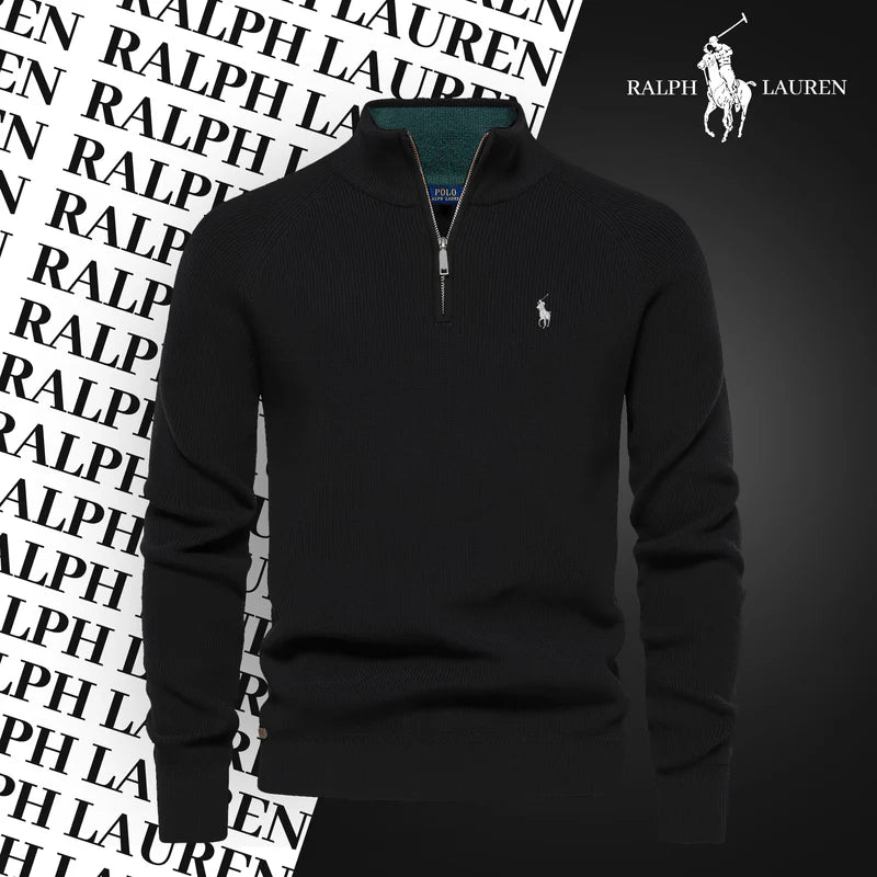 RL™ Zip-Neck Ribbed Knit Sweater