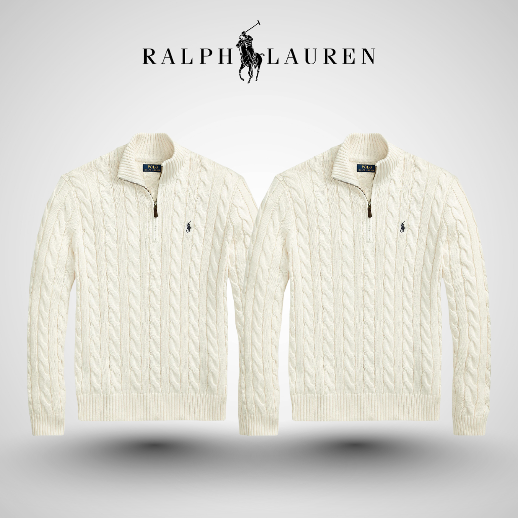 RL™ Cable-Knit Cotton Quarter-Zip Sweater