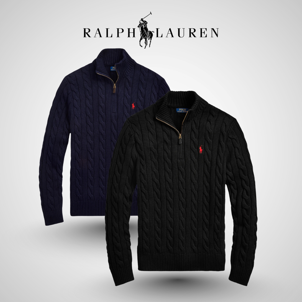 RL™ Cable-Knit Cotton Quarter-Zip Sweater