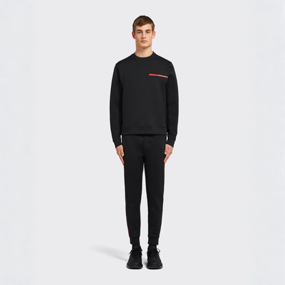 Technical 'Double Tec' Jersey Crewneck Sweater
