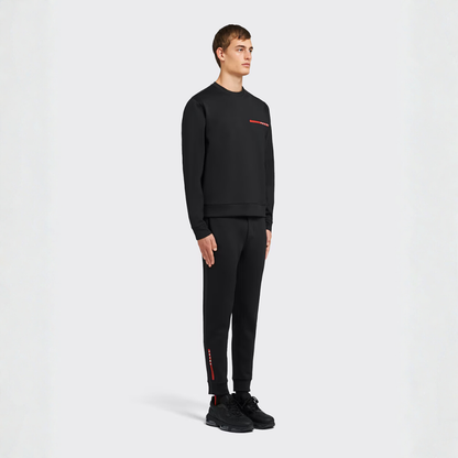 Technical 'Double Tec' Jersey Crewneck Sweater