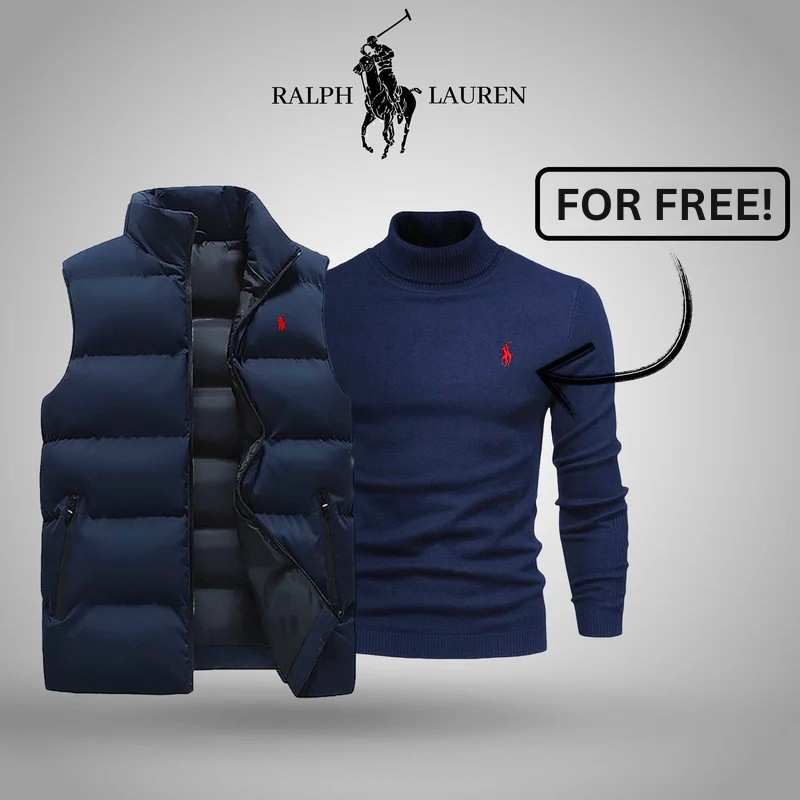 RL™ Insulated Puffer Vest with Free Knit Turtleneck