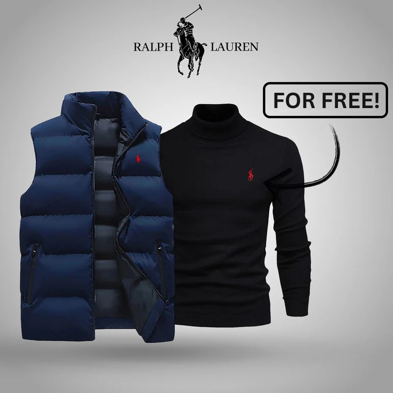 RL™ Insulated Puffer Vest with Free Knit Turtleneck